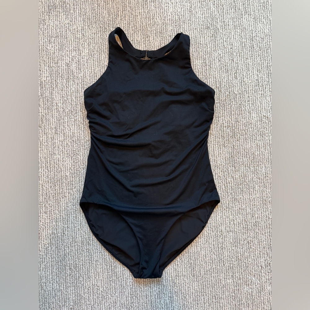 Athleta Black Maldives One Piece Swimsuit Medium M